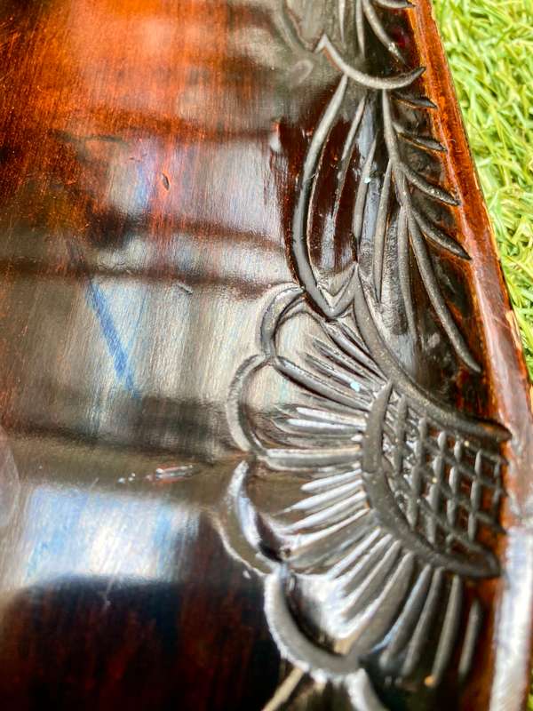 Vintage Carved Maori New Zealand Oceania wooden platter