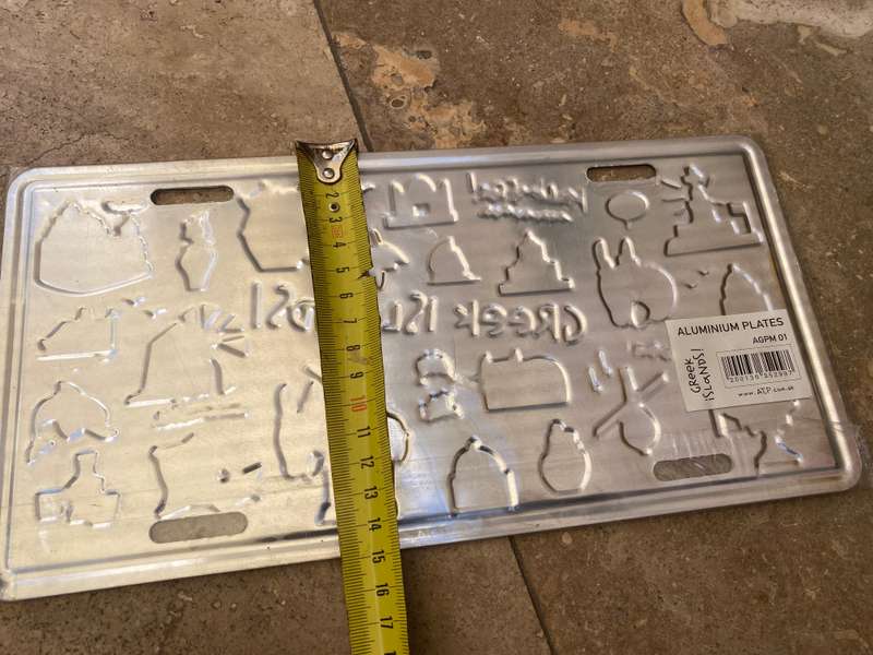 Greek islands aluminium plate , Greece decor man cave