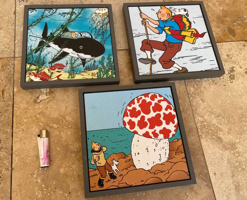 Adventures of tin tin wall art poster lot of 3
