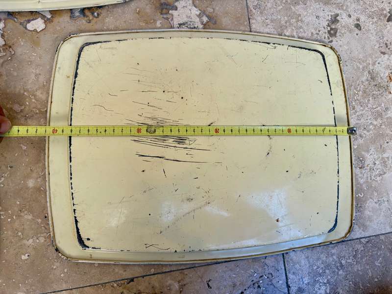 Vintage set of metal trays serving trays x 3