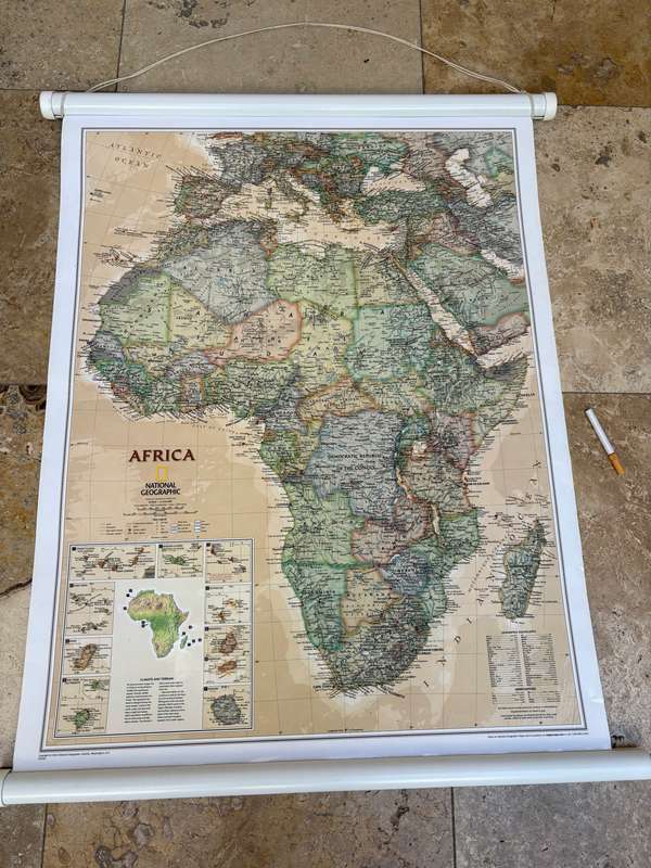 National geographic Africa poster map wall map