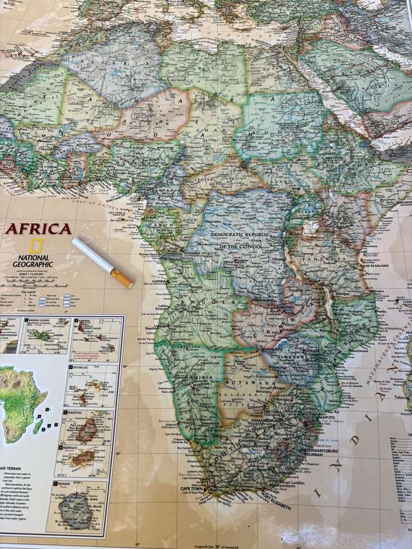 National geographic Africa poster map wall map