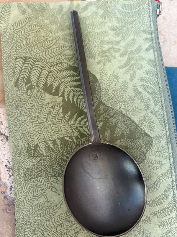 Vintage Dutch pewter spoon set of 3 in very good condition