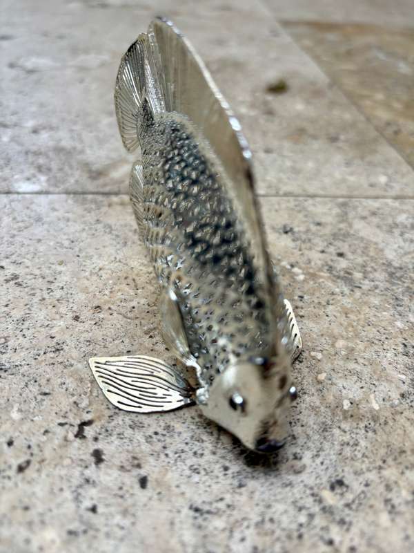 Christofle Silver Plate Fish Figurine From The Lumiere D'Argent Collection , tlc
