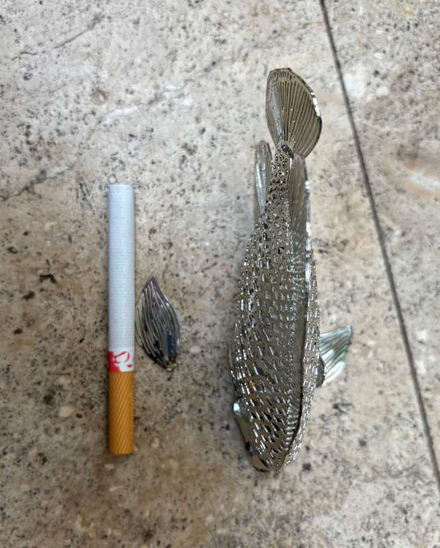 Christofle Silver Plate Fish Figurine From The Lumiere D'Argent Collection , tlc