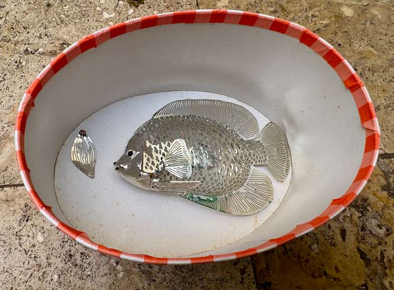 Christofle Silver Plate Fish Figurine From The Lumiere D'Argent Collection , tlc