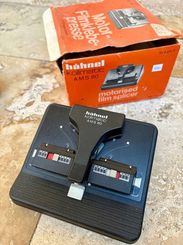 Vintage Hähnel Kollmatic AMS 80 Motor film klebepresse Super 8 Film splicer