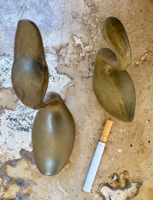 Vintage Brass Swan Duck Goose pair