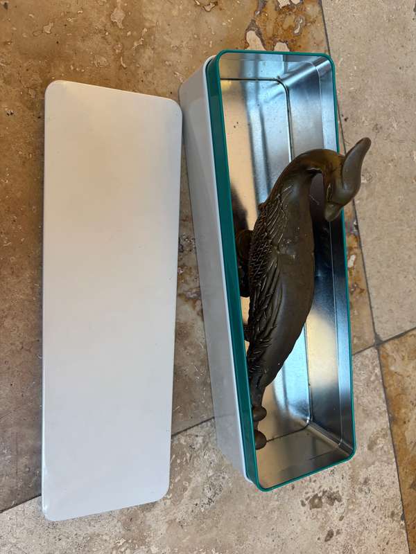 Vintage heavy Brass  Peacock  ornament