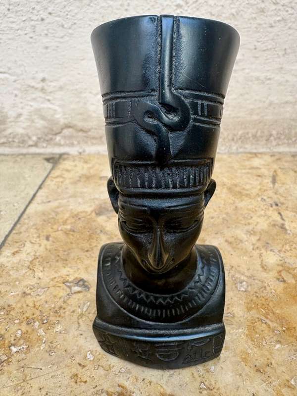 Nefertiti bust Egyptian Scribe and alabaster pyramid lot