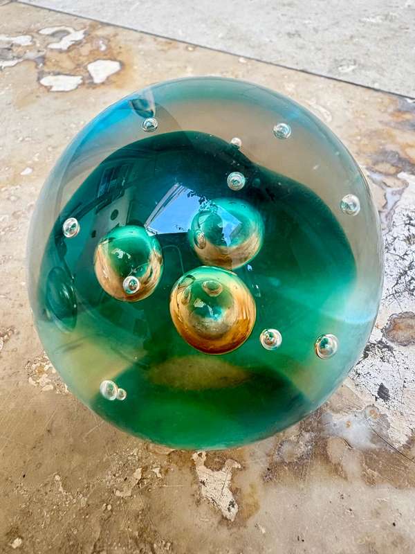 vintage Murano glass  paper weight  pair small and medium