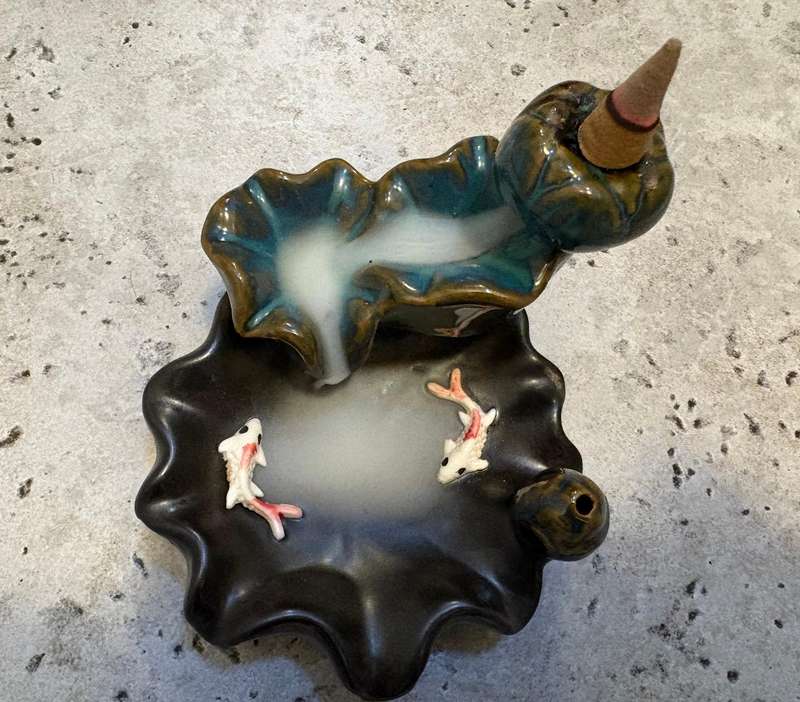 koi pond  incense backflow pond fountain