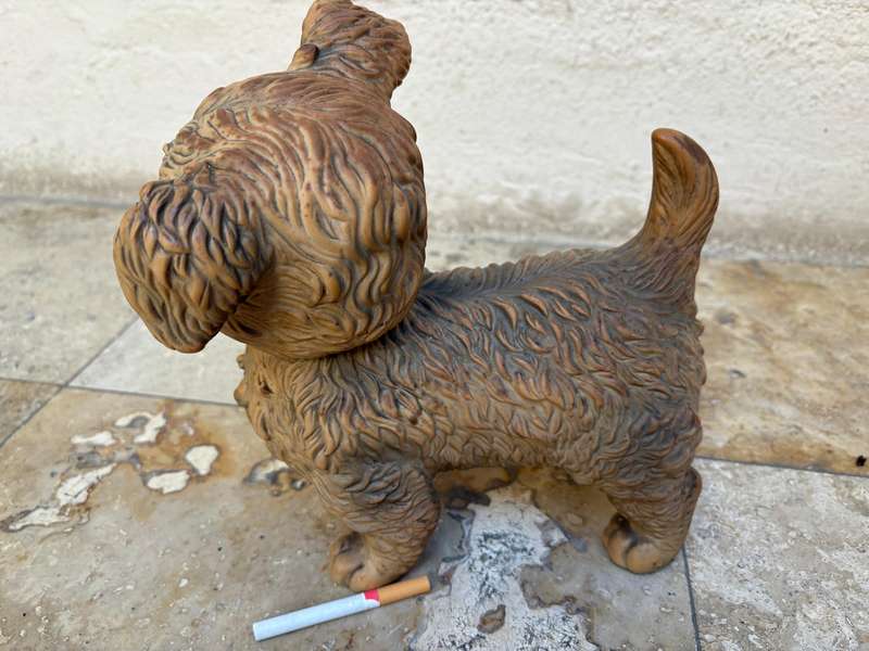 Vintage Edward Mobley Co  rubber dog blinking eyes toy