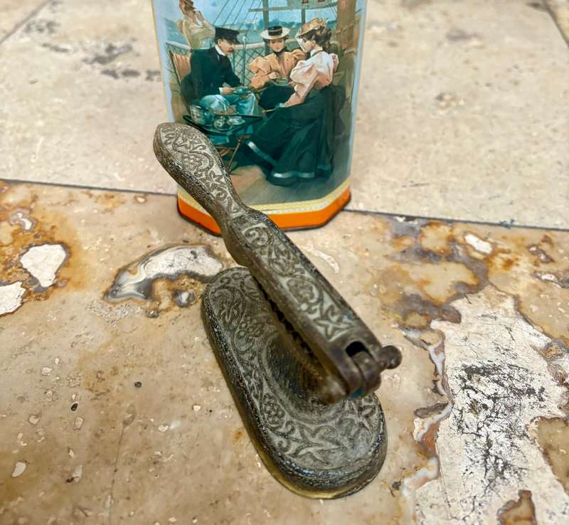 Vintage brass nutcracker footed Israel