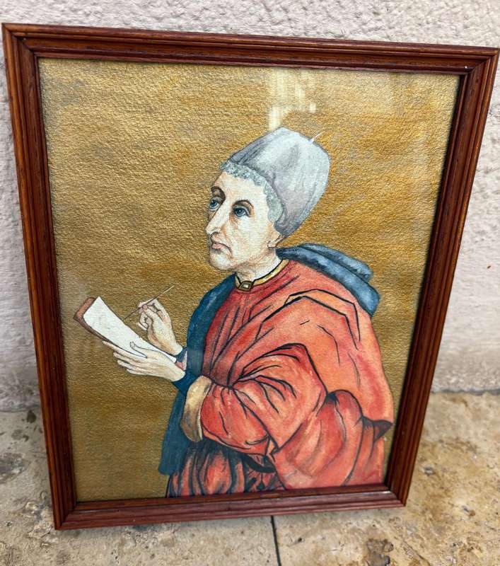 Rita Kirkman pastel painting of the Bishop