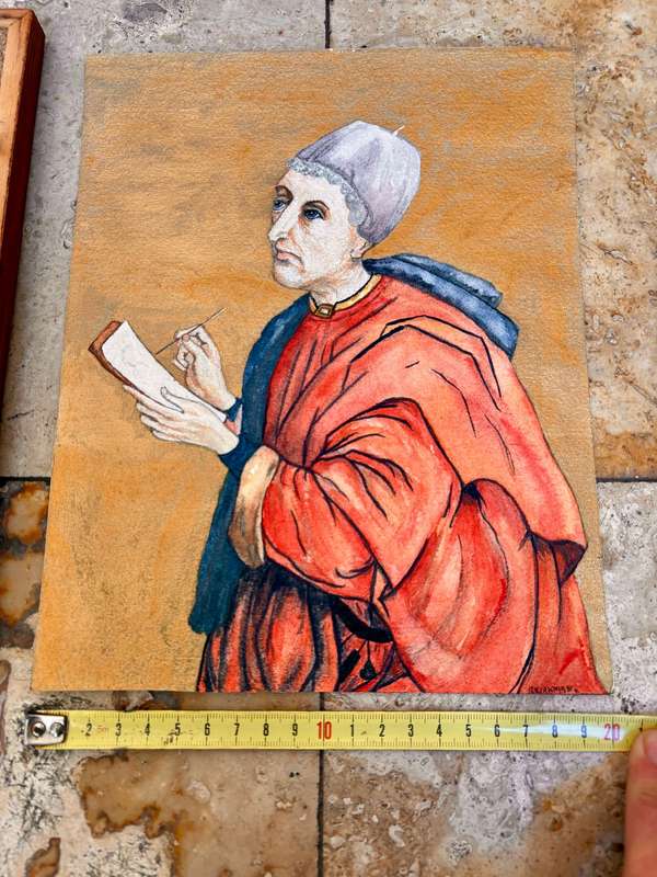 Rita Kirkman pastel painting of the Bishop