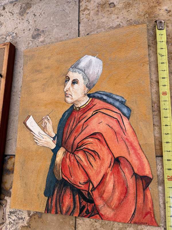 Rita Kirkman pastel painting of the Bishop