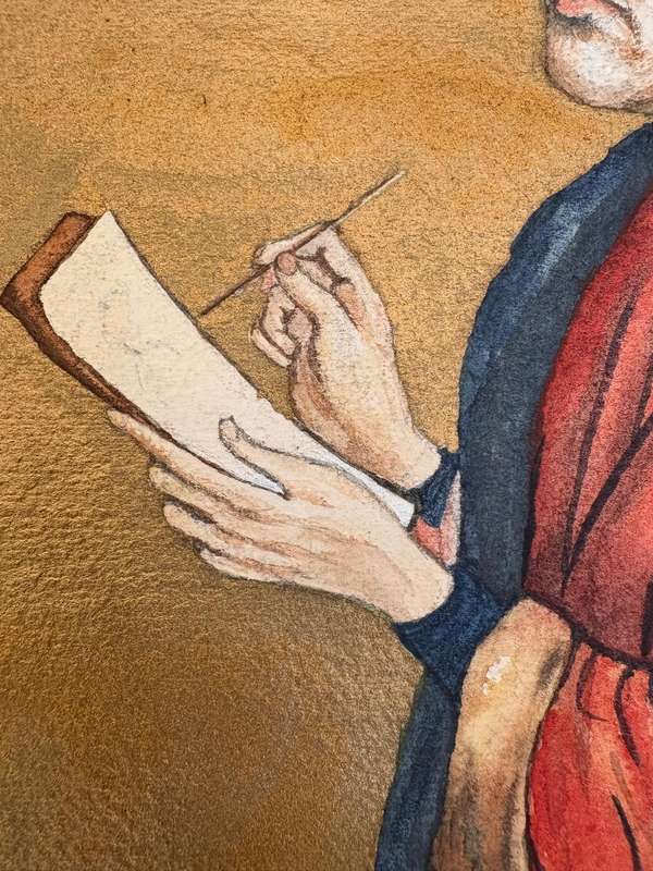 Rita Kirkman pastel painting of the Bishop