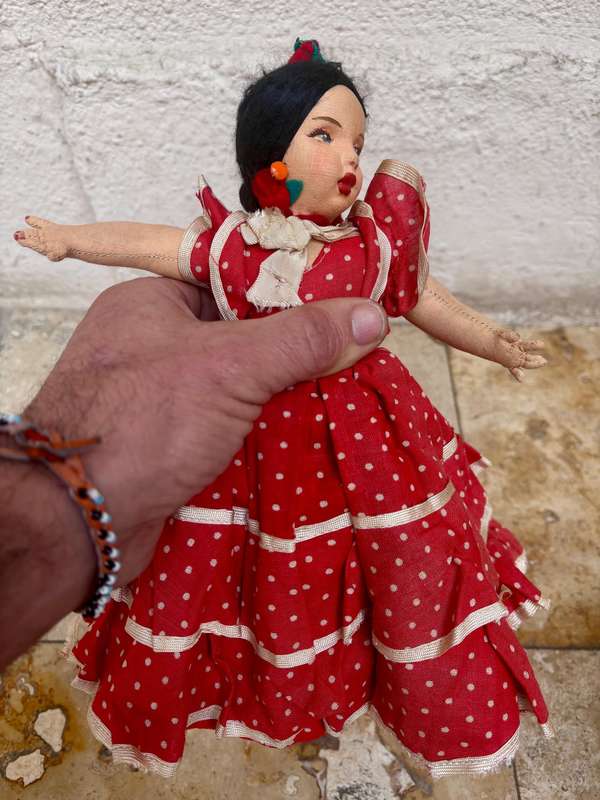 Vintage Portuguese topsy turkey doll tlc