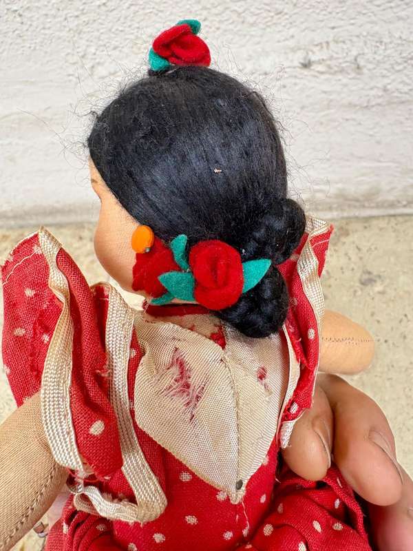 Vintage Portuguese topsy turkey doll tlc
