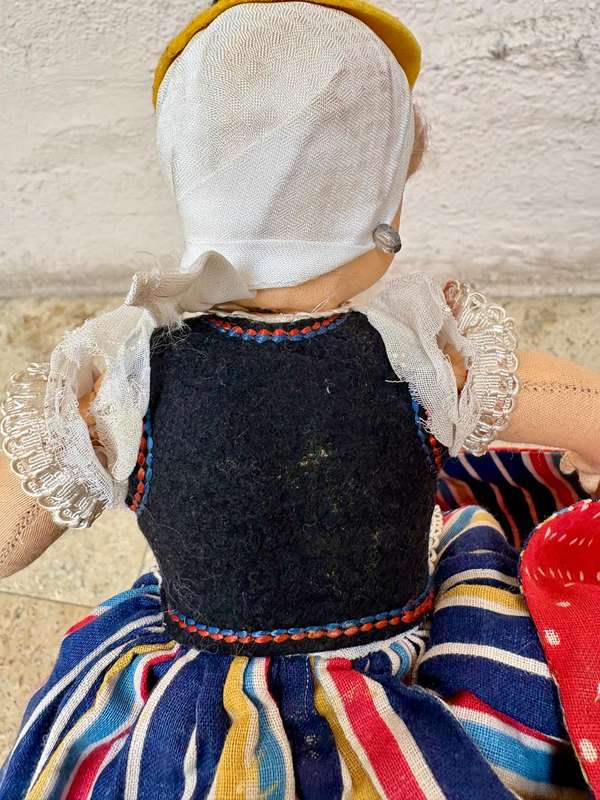 Vintage Portuguese topsy turkey doll tlc