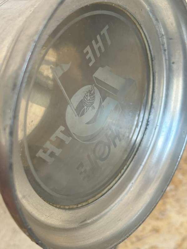 Vintage MV Carnarvon Castle pewter tankard glass bottom