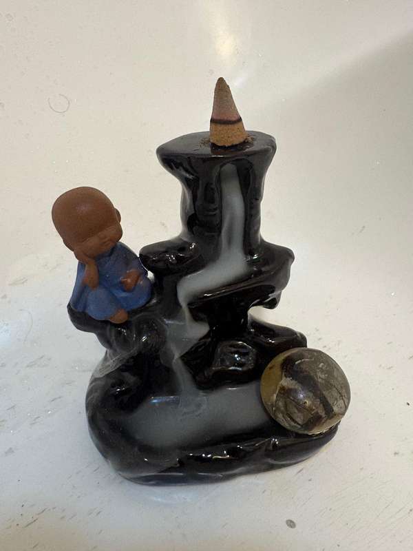 Baby Buddha  incense backflow pond fountain