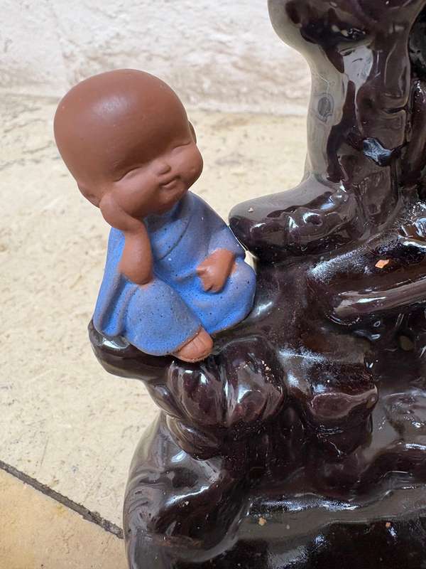 Baby Buddha  incense backflow pond fountain
