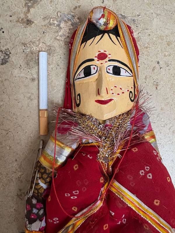 Vintage Indian doll Rajasthani pair