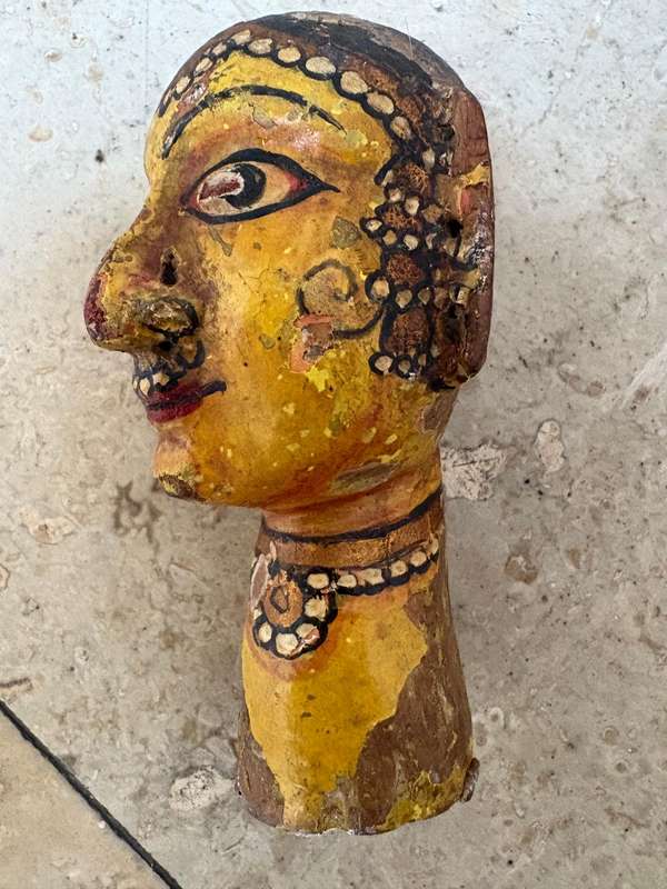 Antique Indian Persian puppet head