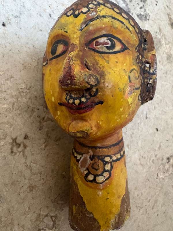 Antique Indian Persian puppet head