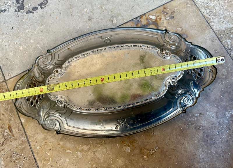 Vintage oval silver plate fruit bowl Germany