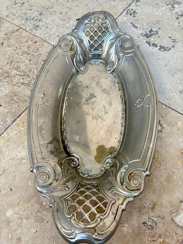 Vintage oval silver plate fruit bowl Germany