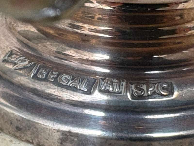 Vintage gravy bowl silver-plate on copper pair