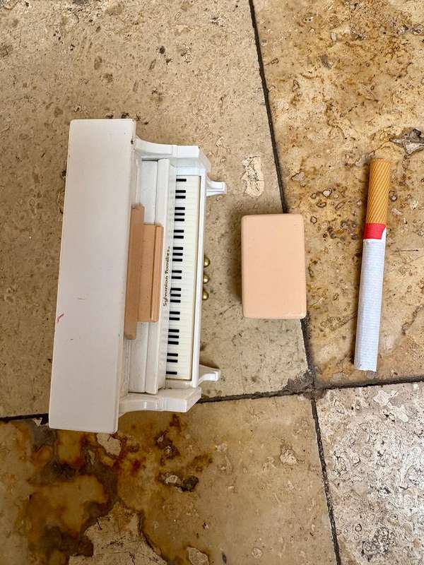 Sylvanian Families doll house Piano and stool chair