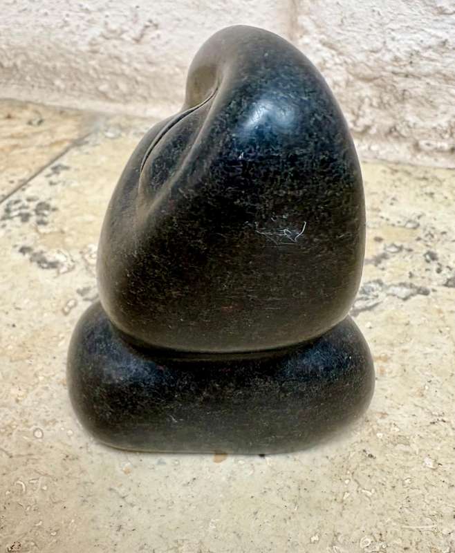 Shona stone sculpture by Fanizani Akuda whistling head Zimbabwe international known abstract Africa