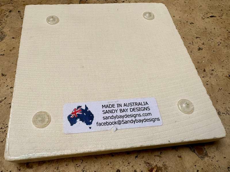 Bondi beach surf tile  coaster set of 4 , sandy bay designs