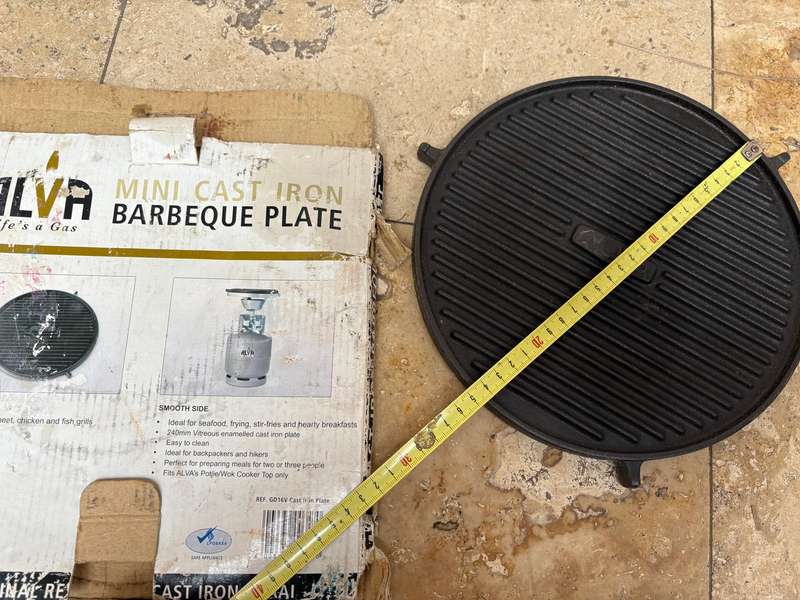 Alva gas cooker reversible cast iron bbq grill plate