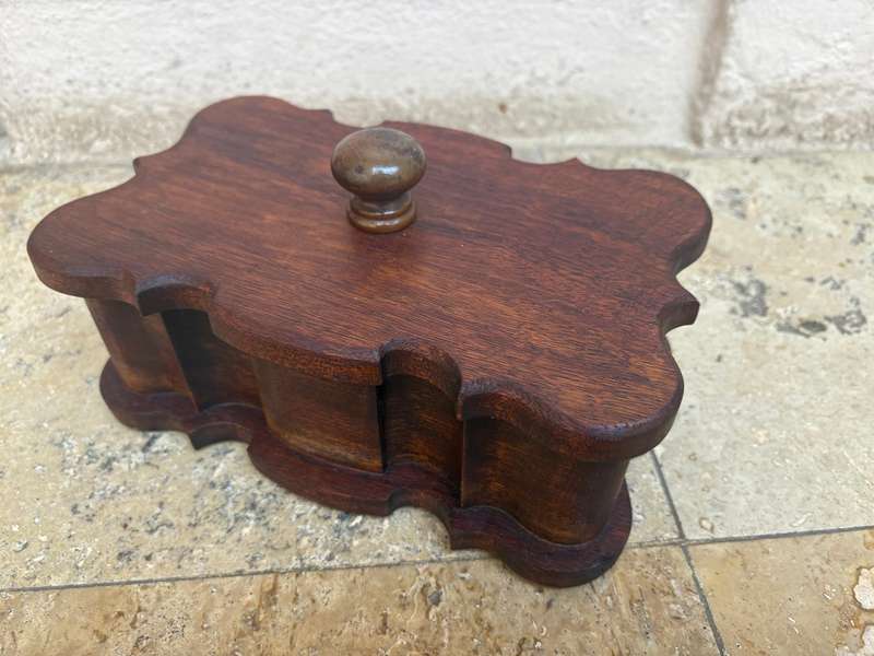 Vintage wood jewellery box wooden trinket box