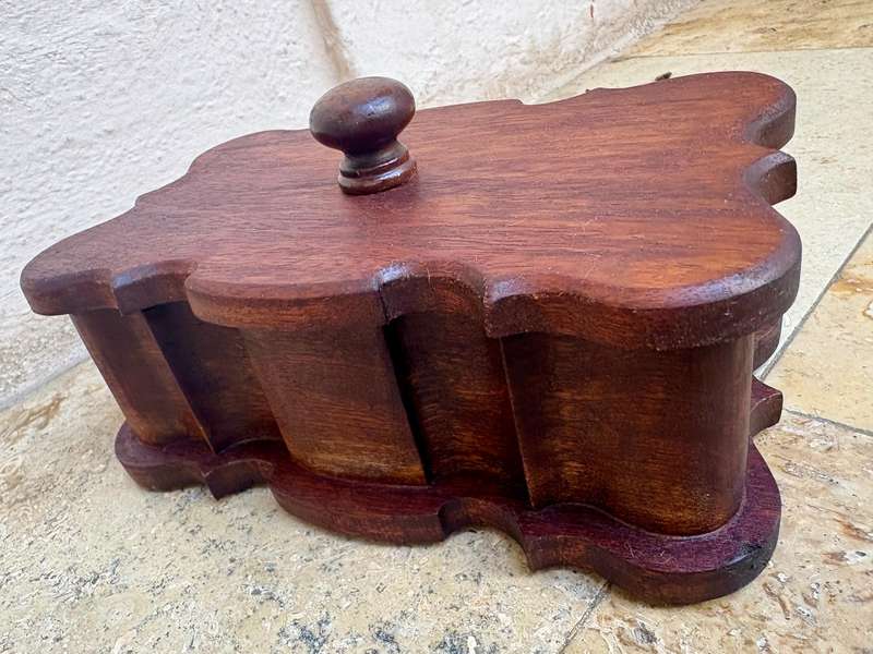 Vintage wood jewellery box wooden trinket box