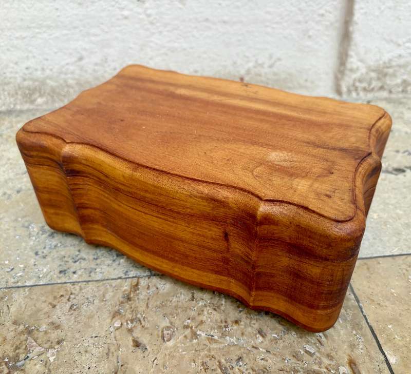 Vintage cedar wood jewellery box