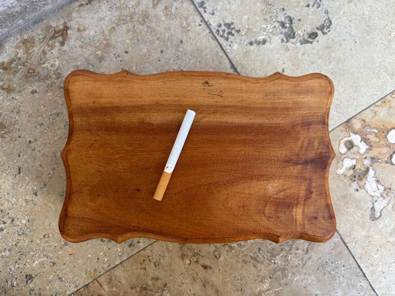 Vintage cedar wood jewellery box