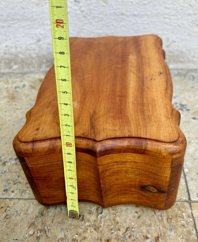 Vintage cedar wood jewellery box