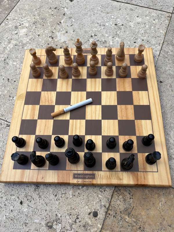 Waddingtons wood chess set pvc pieces