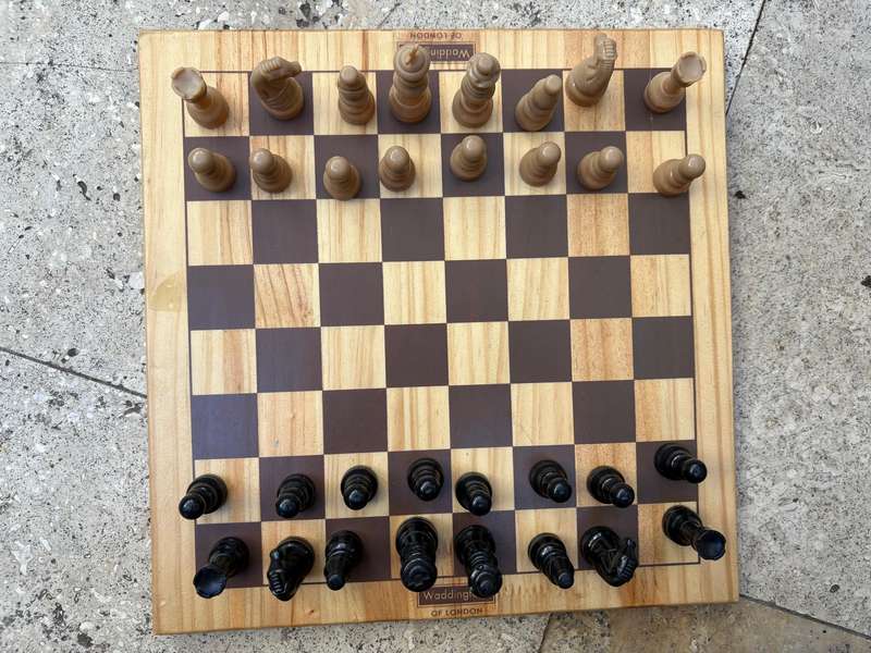 Waddingtons wood chess set pvc pieces