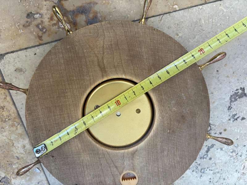 Vintage ships wheel  Barigo barometer west Germany