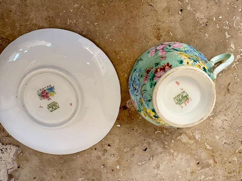 Vintage Shelley melody chintz saucer and teacup tlc