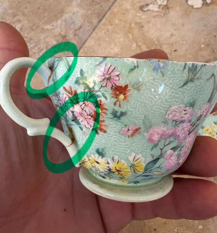 Vintage Shelley melody chintz saucer and teacup tlc