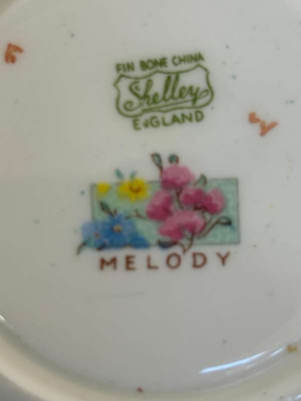 Vintage Shelley melody chintz saucer and teacup tlc