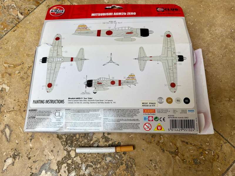 Airfix model  Mitsubishi A6M2b zero Japanese plane model 1:72